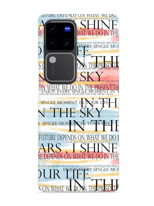 Seamless Slogans Pattern Snap Case for Vivo V30 Pro (5G) Zapvi