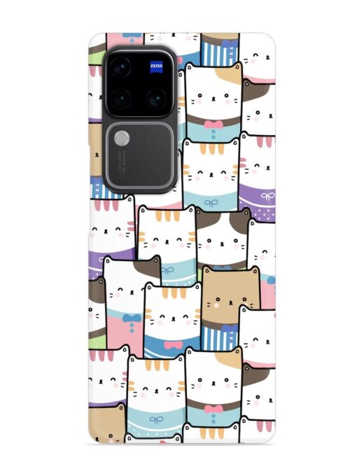 Cute Adorable Cat Snap Case for Vivo V30 Pro (5G) Zapvi