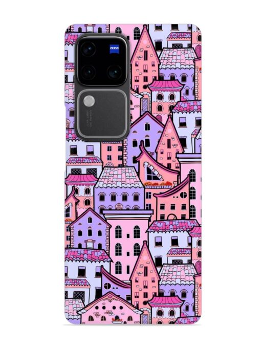 Seamless Pattern Houses Snap Case for Vivo V30 Pro (5G) Zapvi