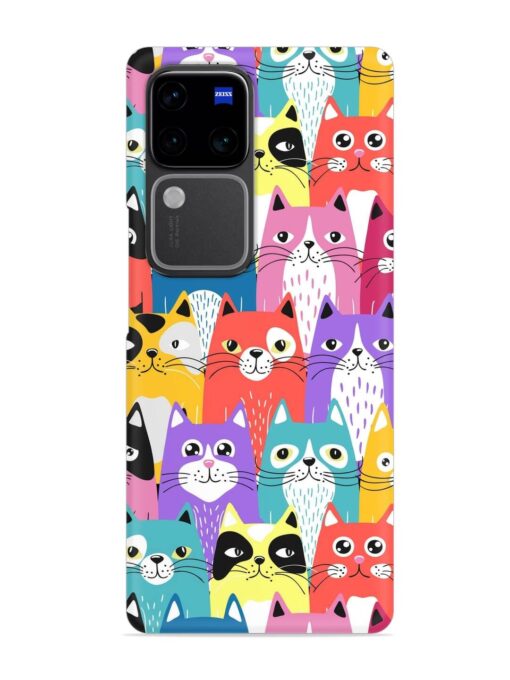 Funny Cartoon Cats Snap Case for Vivo V30 Pro (5G)