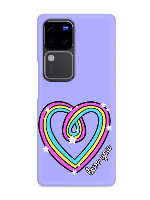 Colorful Rainbow Heart Snap Case for Vivo V30 Pro (5G) Zapvi