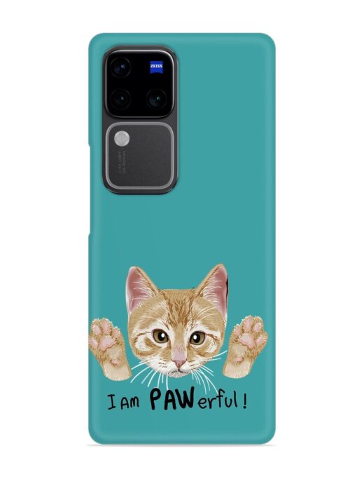 Typography Slogan Cat Snap Case for Vivo V30 Pro (5G) Zapvi