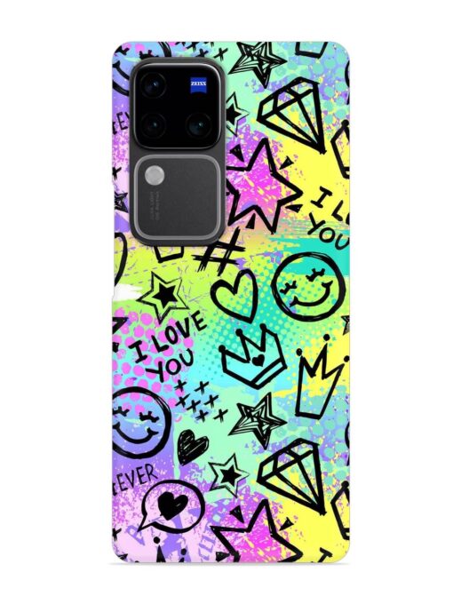 Bright Seamless Pattern Snap Case for Vivo V30 Pro (5G) Zapvi