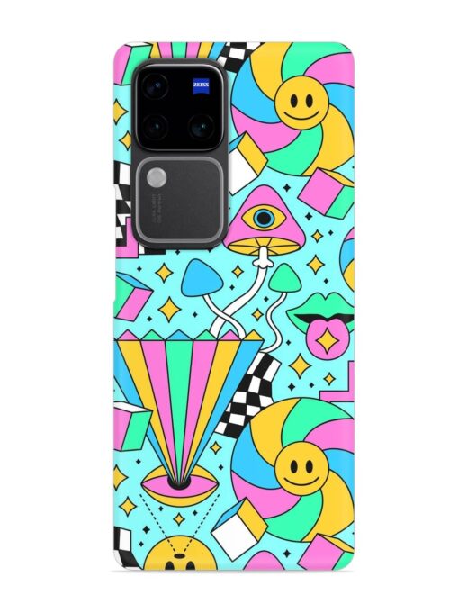 Trippy Rainbow 60S Snap Case for Vivo V30 Pro (5G) Zapvi