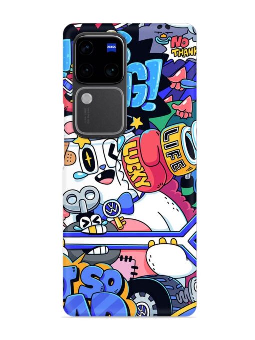 Universal Doodle Snap Case for Vivo V30 Pro (5G) Zapvi