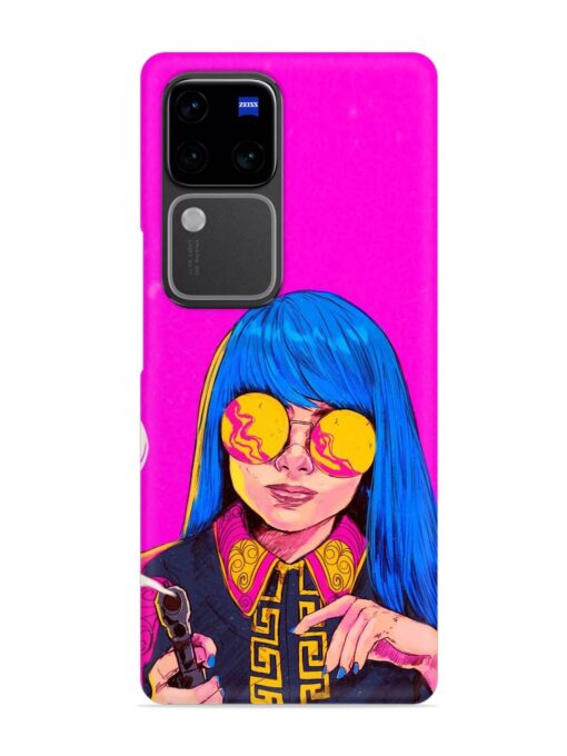 Aesthetic Anime Girl Snap Case for Vivo V30 Pro (5G) Zapvi