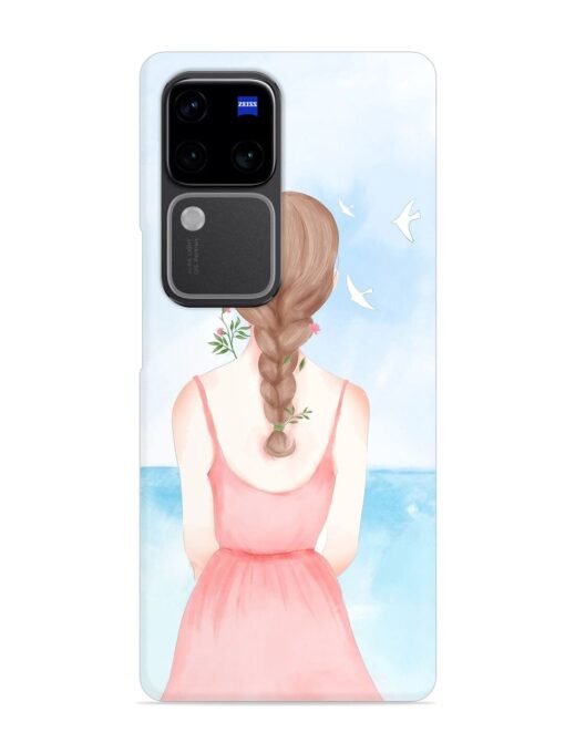 Watercolor Girl Vector Snap Case for Vivo V30 Pro (5G) Zapvi