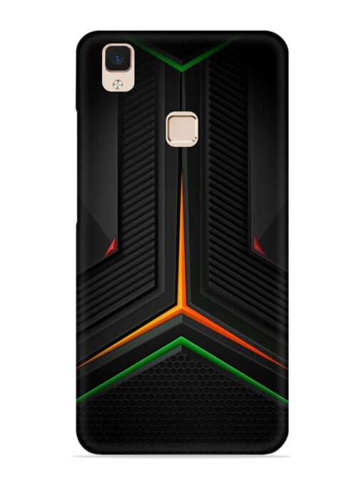 Orange Triangle Light Snap Case for Vivo V3 Max Zapvi