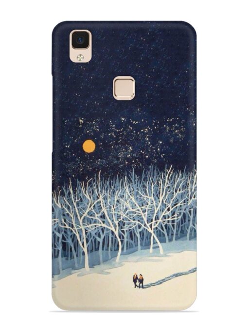 Full Moon Snowshoe Tour Snap Case for Vivo V3 Max Zapvi