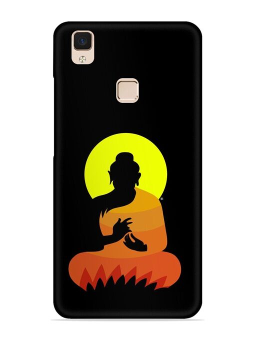 Buddha Art Black Snap Case for Vivo V3 Max Zapvi