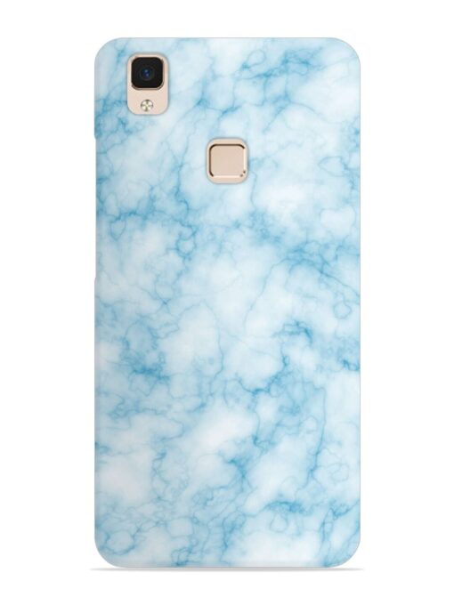 Blue White Natural Marble Snap Case for Vivo V3 Max Zapvi