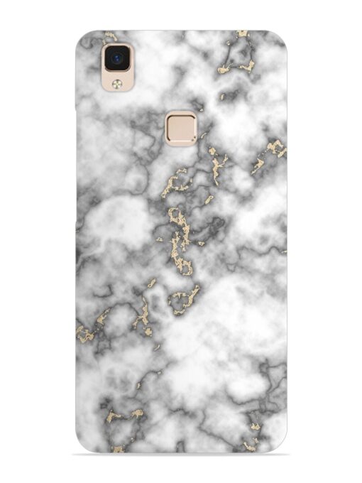 Gray And Gold Marble Snap Case for Vivo V3 Max Zapvi