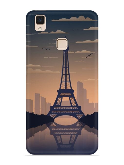 France Paris Eiffel Tower Gradient Snap Case for Vivo V3 Max Zapvi