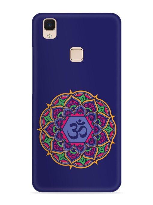 Om Mandala Art Blue Snap Case for Vivo V3 Max Zapvi