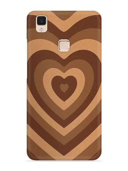 Brown Heart Snap Case for Vivo V3 Max Zapvi