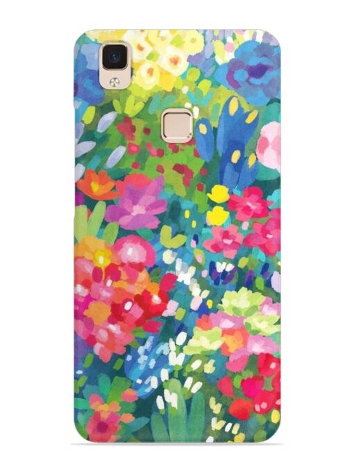 Watercolor Flower Art Snap Case for Vivo V3 Max Zapvi