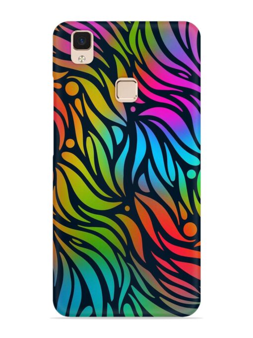 Abstract Leaf Design Snap Case for Vivo V3 Max Zapvi