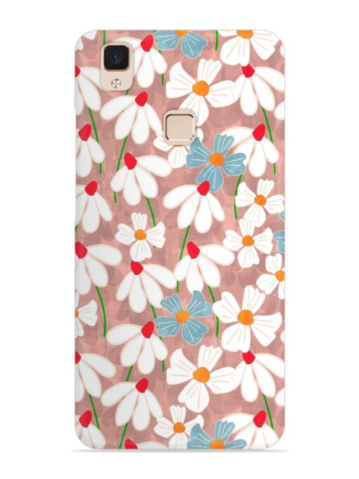 Abstract Petal Flowers Snap Case for Vivo V3 Max Zapvi