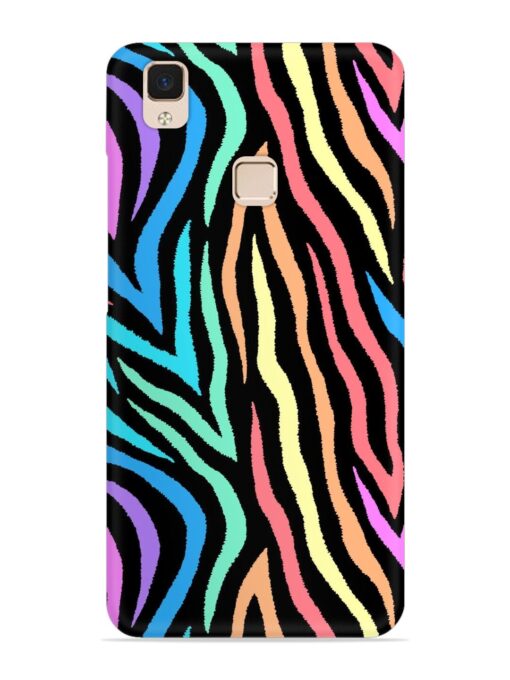 Colorful Abstract Zebra Snap Case for Vivo V3 Max Zapvi