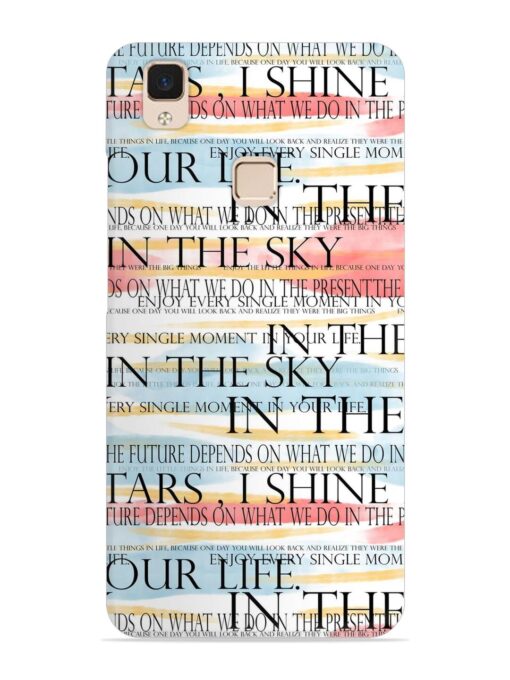 Seamless Slogans Pattern Snap Case for Vivo V3 Max Zapvi