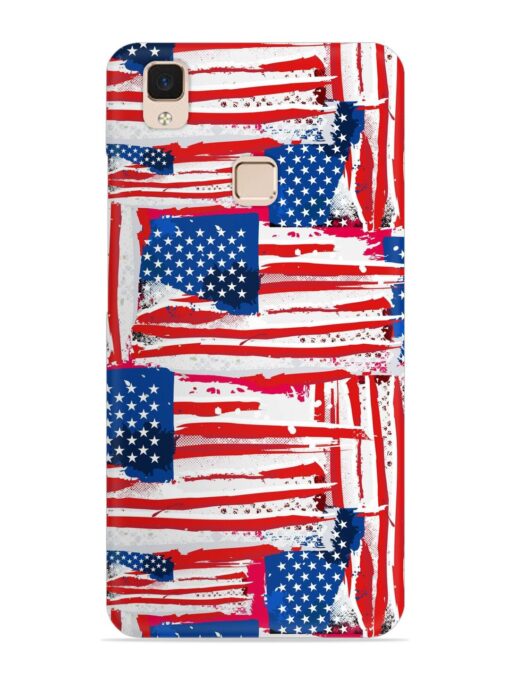 Usa Flag Seamless Snap Case for Vivo V3 Max Zapvi