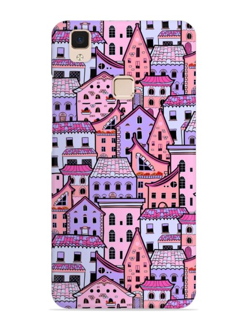 Seamless Pattern Houses Snap Case for Vivo V3 Max Zapvi