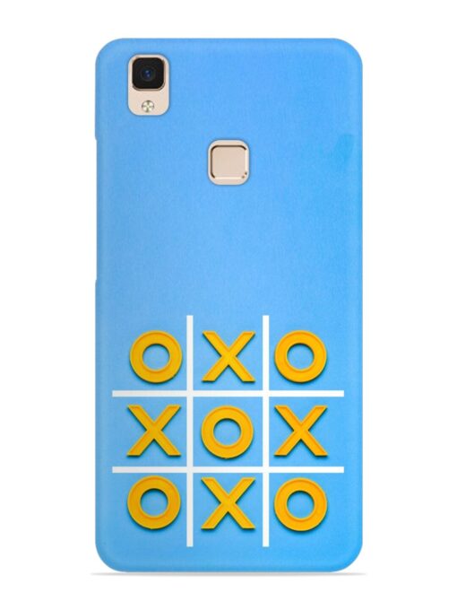 Yellow Plastic Crosses Snap Case for Vivo V3 Max Zapvi