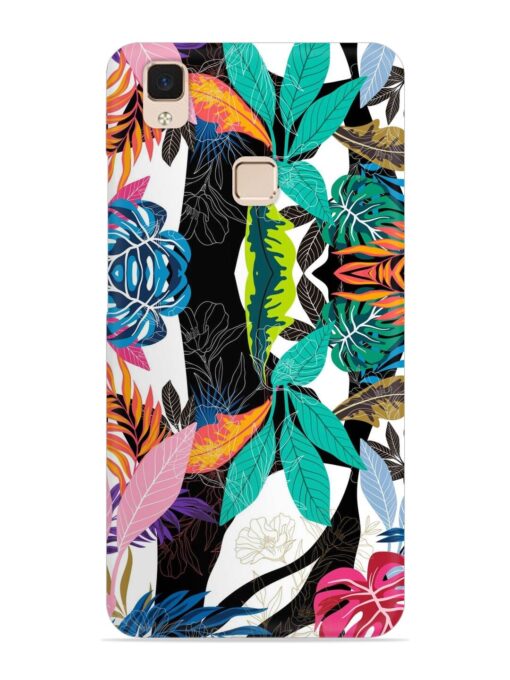 Floral Pattern Bright Snap Case for Vivo V3 Max Zapvi