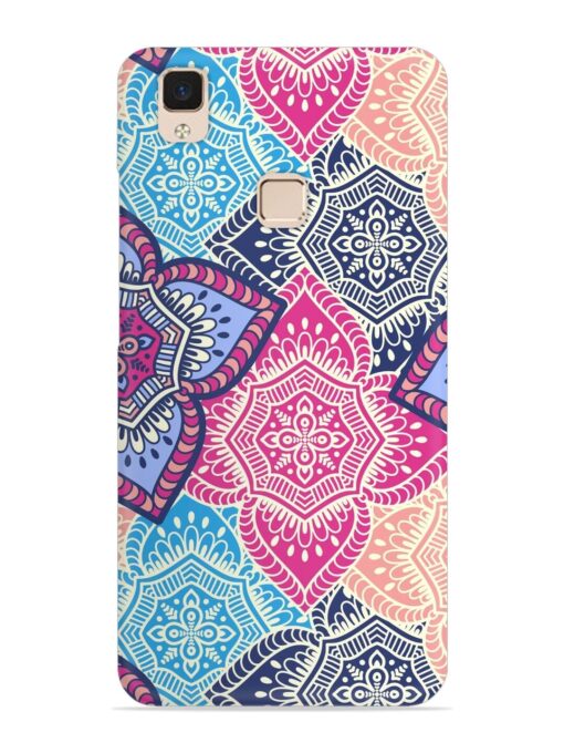 Ethnic Floral Seamless Snap Case for Vivo V3 Max