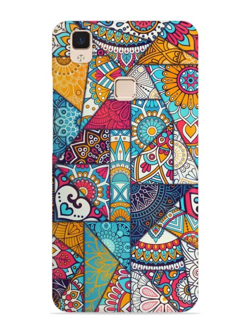 Patchwork Pattern Vintage Snap Case for Vivo V3 Max Zapvi