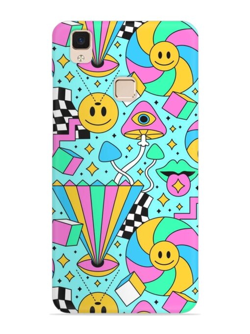 Trippy Rainbow 60S Snap Case for Vivo V3 Max Zapvi