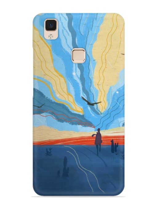 Minimal Abstract Landscape Snap Case for Vivo V3 Max Zapvi