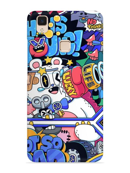 Universal Doodle Snap Case for Vivo V3 Max Zapvi