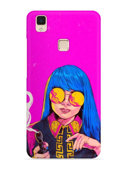 Aesthetic Anime Girl Snap Case for Vivo V3 Max Zapvi