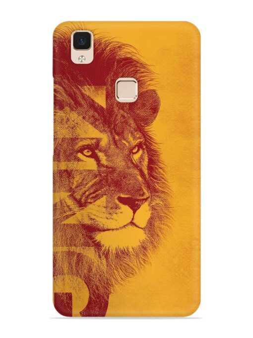 Gold Lion Crown Art Snap Case for Vivo V3 Max Zapvi