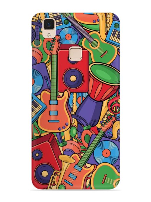 Colorful Music Art Snap Case for Vivo V3 Max Zapvi