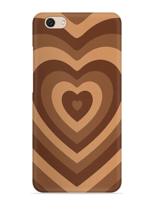 Brown Heart Snap Case for Vivo V5 Zapvi