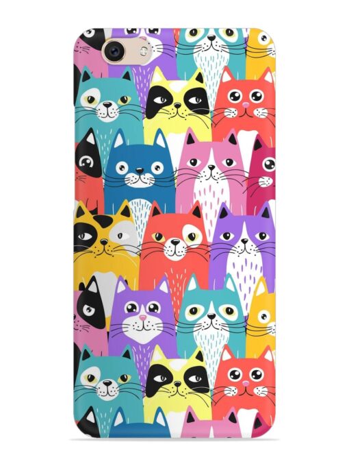 Funny Cartoon Cats Snap Case for Vivo V5 Zapvi