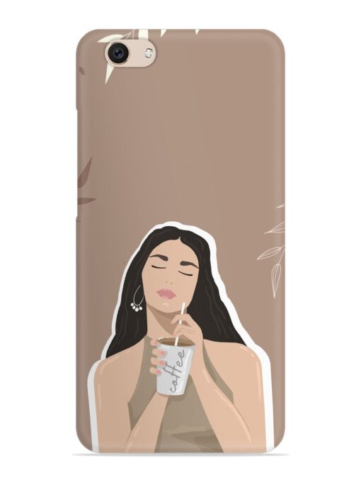 Girl With Coffee Snap Case for Vivo V5 Zapvi