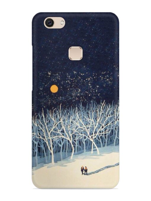 Full Moon Snowshoe Tour Snap Case for Vivo V7 Zapvi