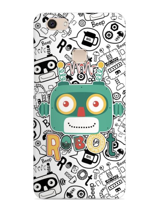 Robot Modern Seamless Pattern Snap Case for Vivo V7 Zapvi