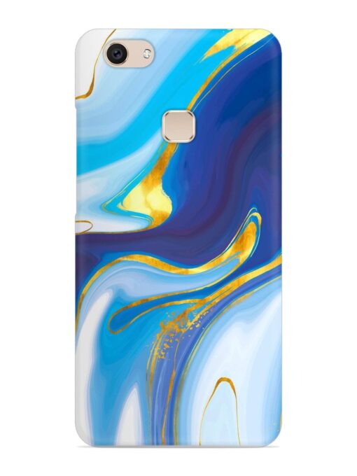 Watercolor Background With Golden Foil Snap Case for Vivo V7 Zapvi