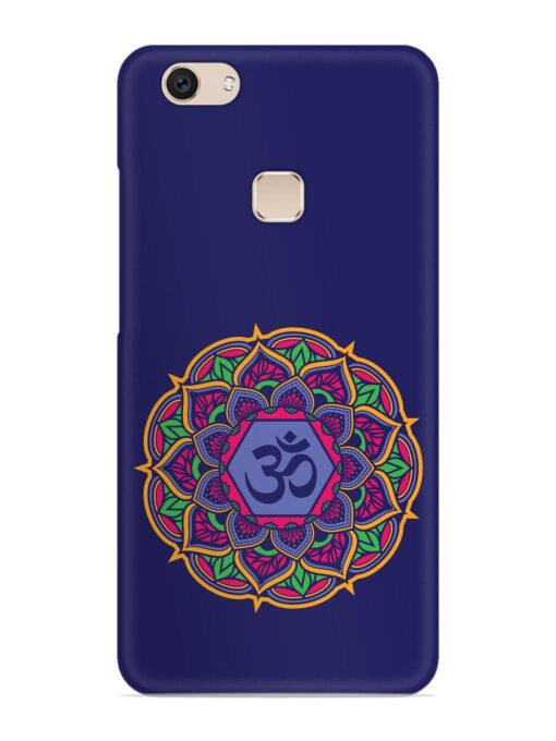 Om Mandala Art Blue Snap Case for Vivo V7 Zapvi