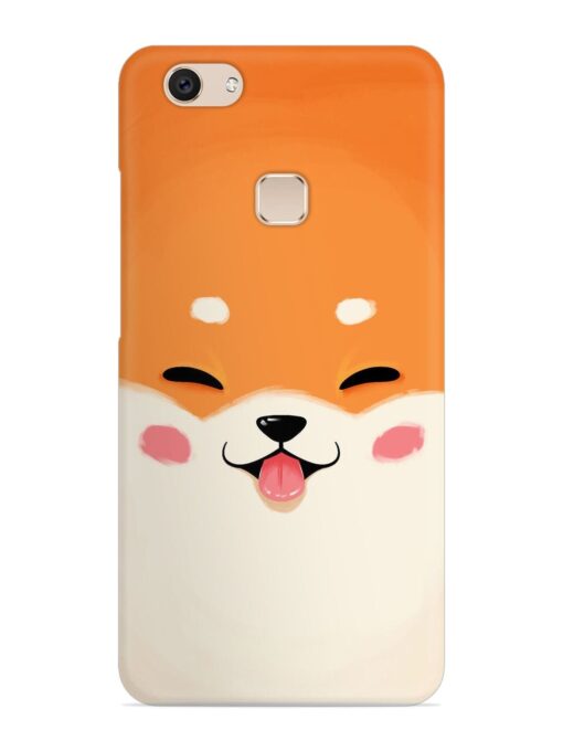 Cute Dog Face Vector Snap Case for Vivo V7 Zapvi