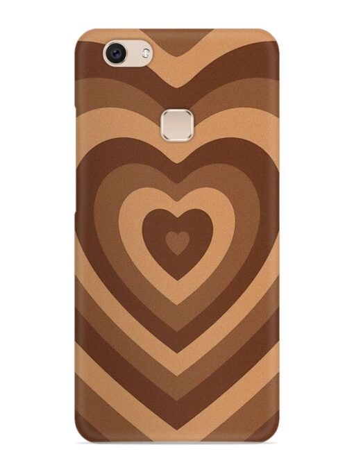 Brown Heart Snap Case for Vivo V7 Zapvi