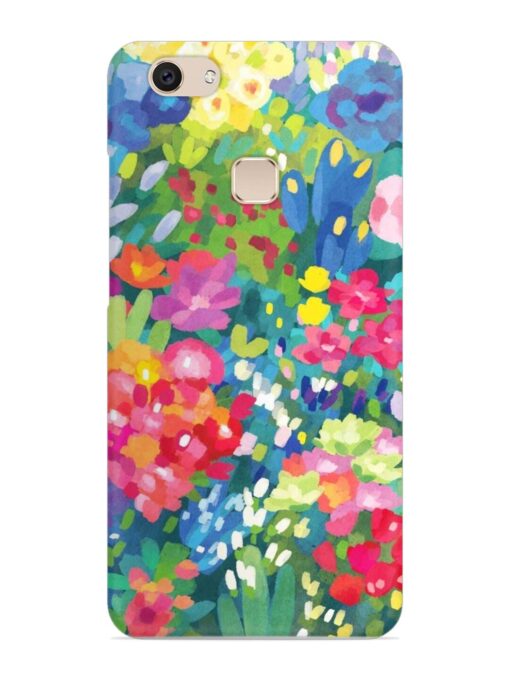 Watercolor Flower Art Snap Case for Vivo V7 Zapvi