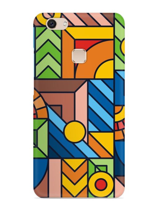 Colorful Geometric Snap Case for Vivo V7 Zapvi