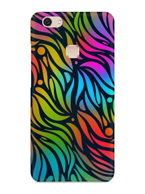 Abstract Leaf Design Snap Case for Vivo V7 Zapvi