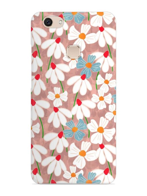 Abstract Petal Flowers Snap Case for Vivo V7 Zapvi