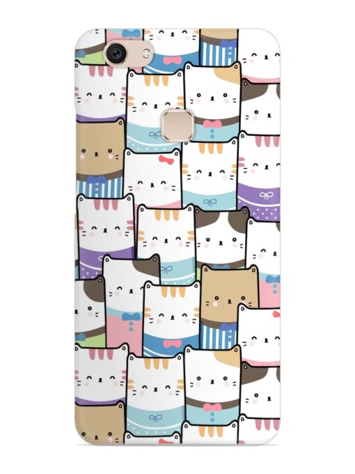 Cute Adorable Cat Snap Case for Vivo V7 Zapvi